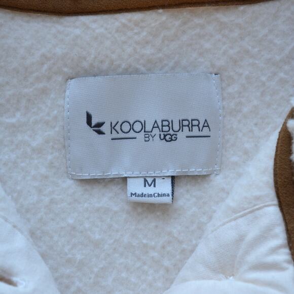 Koolaburra UGG Fleece Cardigan Sweater Size Medium Cream - Picture 3 of 4